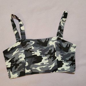 Camo Crop Tank Top
